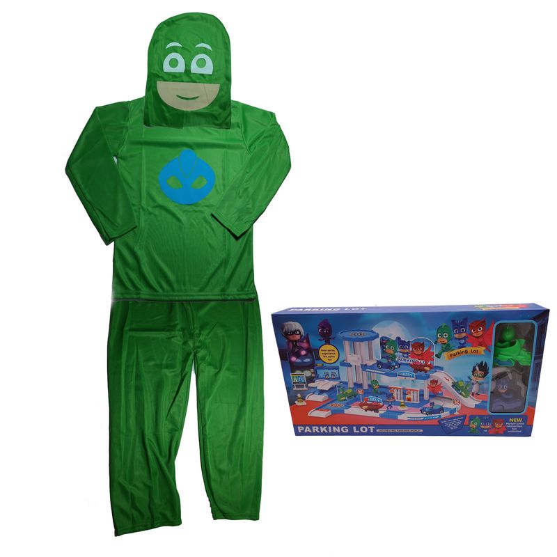 Casa si Gradina - Decoratiuni - Decoratiuni petrecere - Masti si costume carnaval - Costum pentru copii IdeallStore®, Green Lizard, marimea 7-9 ani, 120-130, verde, jucarie inclusa - Infinity.ro