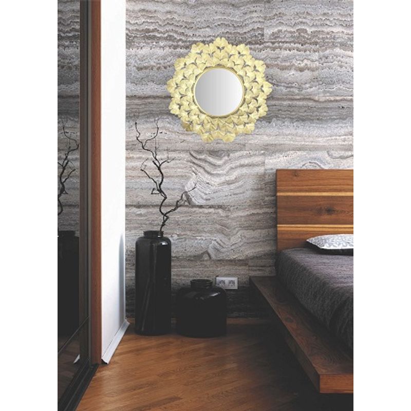 Casa si Gradina/Decoratiuni/Oglinzi - Oglinda aurie cu rama metalica 52 cm - Infinity.ro