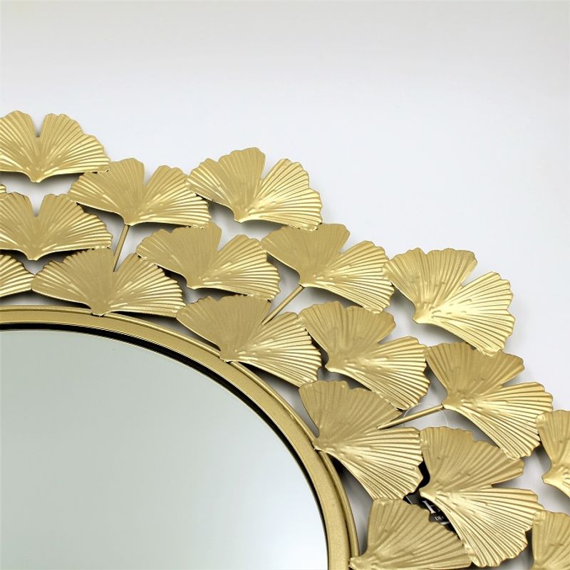 Casa si Gradina/Decoratiuni/Oglinzi - Oglinda aurie cu rama metalica 52 cm - Infinity.ro