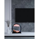 Casa si Gradina - Decoratiuni - Obiecte decorative - Accesorii decorative - Decoratiune casa, birou tip clepsidra, sticla/nisip 3D, 18X19,5 cm, rosu/negru - Infinity.ro
