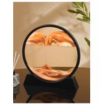 Casa si Gradina - Decoratiuni - Obiecte decorative - Accesorii decorative - Decoratiune casa, birou tip clepsidra, sticla/nisip 3D18X19.5 cm, negru/portocaliu - Infinity.ro