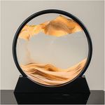 Casa si Gradina - Decoratiuni - Obiecte decorative - Accesorii decorative - Decoratiune casa, birou tip clepsidra, sticla/nisip 3D18X19.5 cm, negru/portocaliu - Infinity.ro