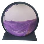 Casa si Gradina - Decoratiuni - Obiecte decorative - Accesorii decorative - Decoratiune casa, birou tip clepsidra, sticla/nisip 3D,18X19.5 cm, mov/negru - Infinity.ro