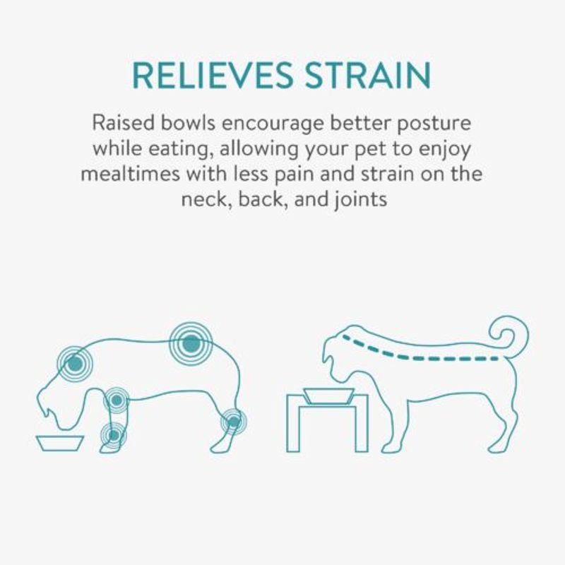 Petshop - Accesorii petshop - Castroane si adapatori - Hranitor triplu ridicat pentru pisici si caini de talie mica Navaris, 130 ml, Negru, 50174.47 - Infinity.ro