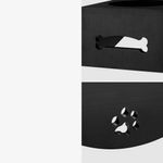 Petshop - Accesorii petshop - Castroane si adapatori - Hranitor triplu ridicat pentru pisici si caini de talie mica Navaris, 130 ml, Negru, 50174.47 - Infinity.ro