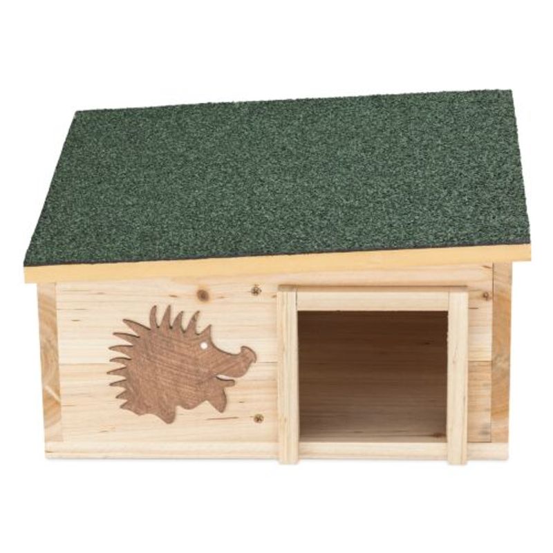 Petshop - Accesorii petshop - Culcusuri si custi - Custi interior si exterior - Casa pentru arici Navaris cu acoperis verde detasabil, 40 x 40 x 19 cm, 50821.03 - Infinity.ro