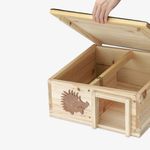 Petshop - Accesorii petshop - Culcusuri si custi - Custi interior si exterior - Casa pentru arici Navaris cu acoperis verde detasabil, 40 x 40 x 19 cm, 50821.03 - Infinity.ro