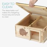 Petshop - Accesorii petshop - Culcusuri si custi - Custi interior si exterior - Casa pentru arici Navaris cu acoperis verde detasabil, 40 x 40 x 19 cm, 50821.03 - Infinity.ro