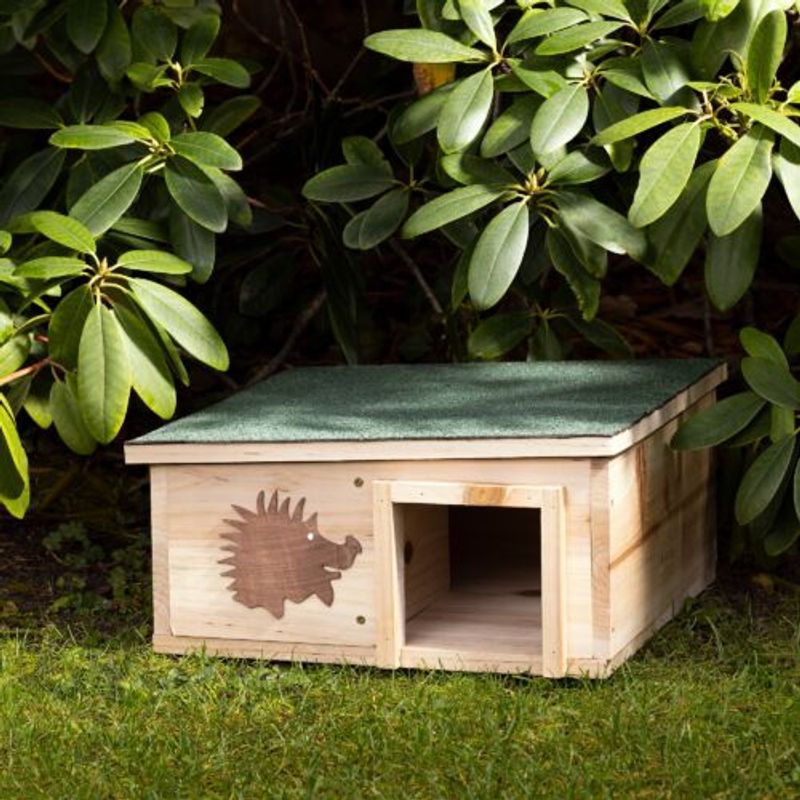 Petshop - Accesorii petshop - Culcusuri si custi - Custi interior si exterior - Casa pentru arici Navaris cu acoperis verde detasabil, 40 x 40 x 19 cm, 50821.03 - Infinity.ro