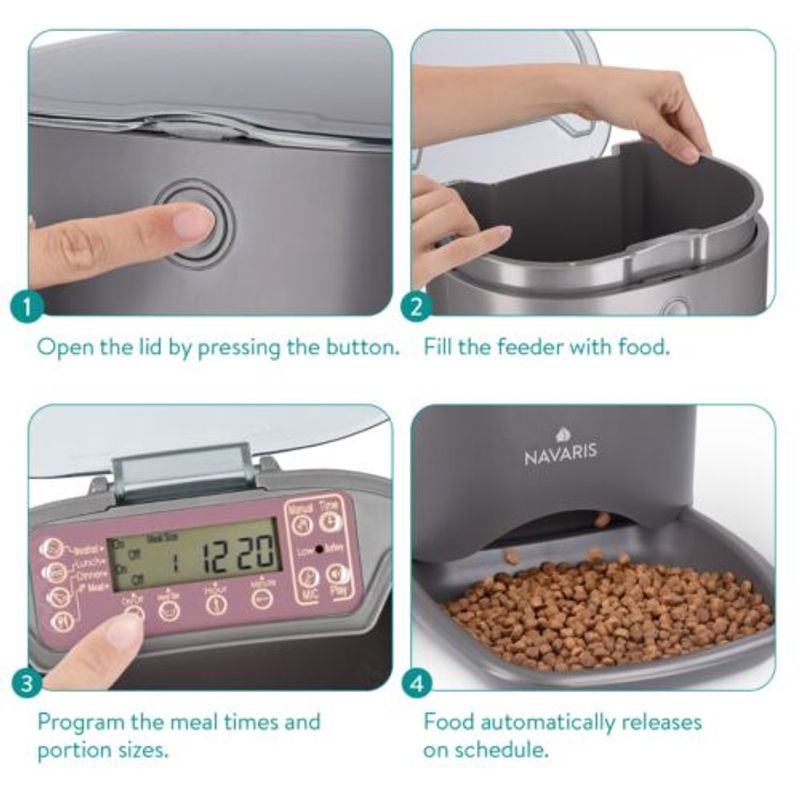 Petshop - Accesorii petshop - Castroane si adapatori - Hranitor automat pentru caini si pisici, 6 litri, 44769.03 - Infinity.ro