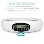 Petshop - Accesorii petshop - Castroane si adapatori - Dispenser automat de mancare pentru animale de companie Navaris, 4 mese/zi, 1.6 l, 51148.02 - Infinity.ro