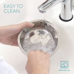 Petshop - Accesorii petshop - Castroane si adapatori - Set 2 Boluri pentru pisici si caini cu suport din bambus Navaris, 400 ml, Maro, 54489.01 - Infinity.ro