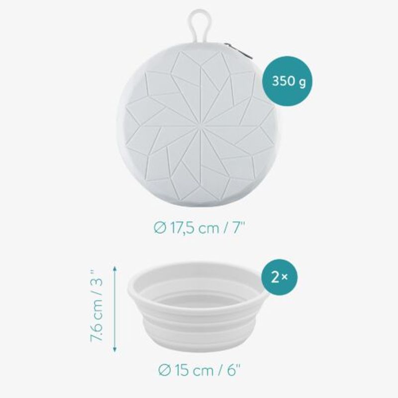 Petshop - Accesorii petshop - Castroane si adapatori - Set 2 Boluri pliabile pentru caini Navaris cu geanta de transport, 55167.25 - Infinity.ro