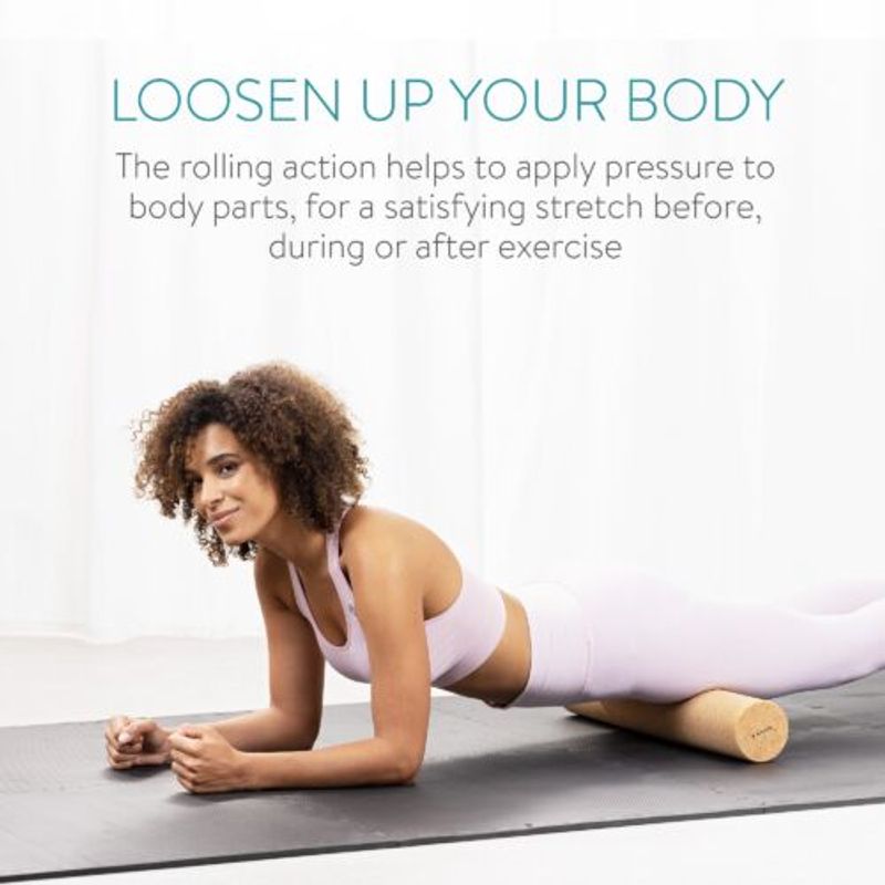 Sport si Outdoor - Accesorii si echipamente sportive - Accesorii antrenament si tabele tactice - Rola de pluta pentru fitness si yoga Navaris, 10 x 60 cm, 47492.3 - Infinity.ro