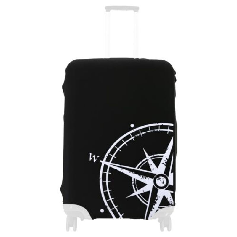 Sport si Outdoor - Articole de voiaj - Genti voiaj - Husa pentru troler marime L, Kwmobile, Negru/Alb, Lycra, 45230.3.03 - Infinity.ro