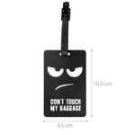 Sport si Outdoor - Articole de voiaj - Accesorii articole de voiaj - Eticheta pentru bagaje, Kwmobile, Negru/Alb, Silicon, 44781.01 - Infinity.ro