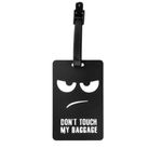 Sport si Outdoor - Articole de voiaj - Accesorii articole de voiaj - Eticheta pentru bagaje, Kwmobile, Negru/Alb, Silicon, 44781.01 - Infinity.ro