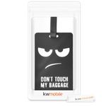 Sport si Outdoor - Articole de voiaj - Accesorii articole de voiaj - Eticheta pentru bagaje, Kwmobile, Negru/Alb, Silicon, 44781.01 - Infinity.ro