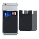 Carti si Birotica - Birotica - Accesorii de birou - Accesorii arhivare - Set 3 Huse card bancar pentru telefon, Kwmobile, Negru/Gri, Silicon, 49594.06 - Infinity.ro