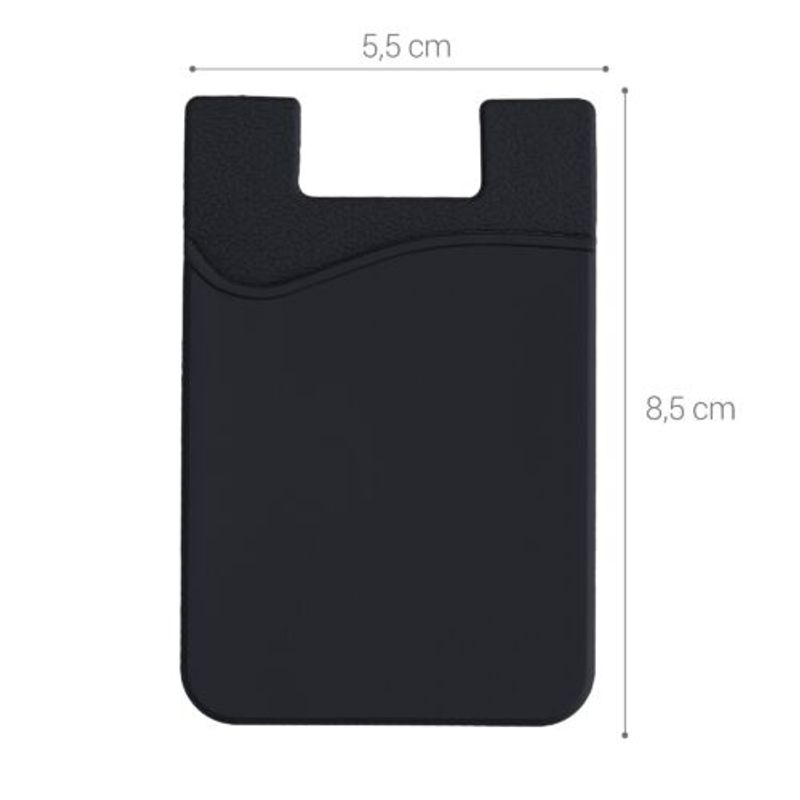 Carti si Birotica - Birotica - Accesorii de birou - Accesorii arhivare - Set 3 Huse card bancar pentru telefon, Kwmobile, Negru/Gri, Silicon, 49594.06 - Infinity.ro