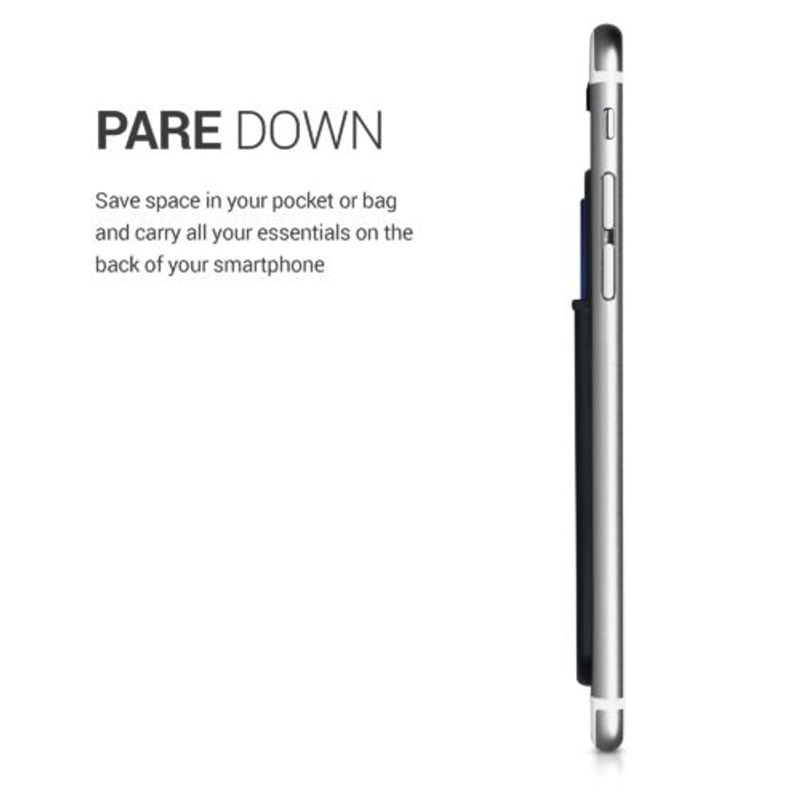 Carti si Birotica - Birotica - Accesorii de birou - Accesorii arhivare - Set 3 Huse card bancar pentru telefon, Kwmobile, Negru/Gri, Silicon, 49594.06 - Infinity.ro