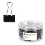 Carti si Birotica - Birotica - Accesorii de birou - Accesorii arhivare - Set 50 Clipsuri pentru documente 25 mm, Kwmobile, Negru, Metal, 49442.03 - Infinity.ro