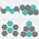 Carti si Birotica - Birotica - Accesorii de birou - Table si clipboard-uri - Set 6 Panouri pluta hexagonal Navaris, 15 x 17 cm, 10 pini, 46230.01 - Infinity.ro