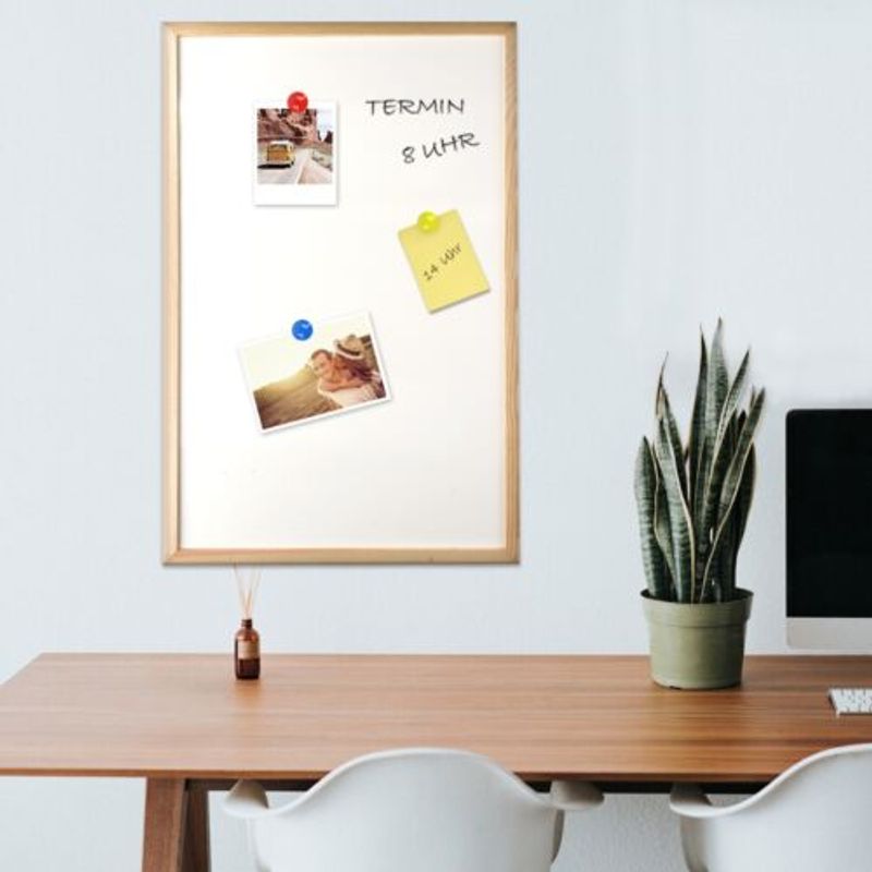 Carti si Birotica - Birotica - Accesorii de birou - Table si clipboard-uri - Tabla magnetica combinata cu creta Navaris, 60 x 40 cm, 46082.02 - Infinity.ro