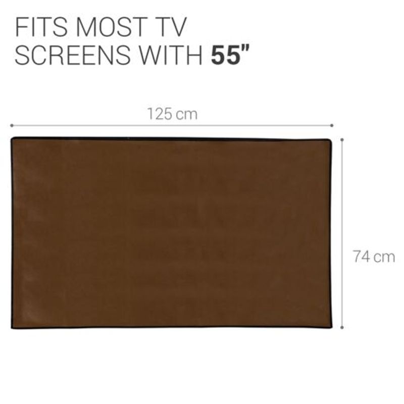 TV, Audio-Video si Foto - Accesorii TV si audio - Accesorii TV - Husa de praf pentru televizor 55 inch, Kwmobile, Maro, Textil, 51703.18 - Infinity.ro