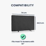 TV, Audio-Video si Foto - Accesorii TV si audio - Accesorii TV - Husa de exterior pentru televizor 32 inch, Kwmobile, Negru, Poliester, 58161.01 - Infinity.ro