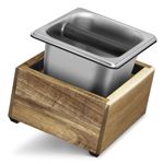 Electronice si Electrocasnice - Electrocasnice bucatarie - Preparare bauturi - Accesorii si consumabile aparate preparare bauturi - Cos pentru zatul de cafea din lemn si inox Navaris, Bara de silicon, 54693.01 - Infinity.ro