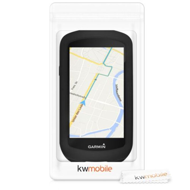 Sport si Outdoor - Ciclism - Accesorii pentru biciclete - Accesorii electrice si ciclocomputere - Husa de protectie pentru GPS Garmin Edge 1030/Edge 1030 Plus, Kwmobile, Negru, Silicon, 43314.01 - Infinity.ro