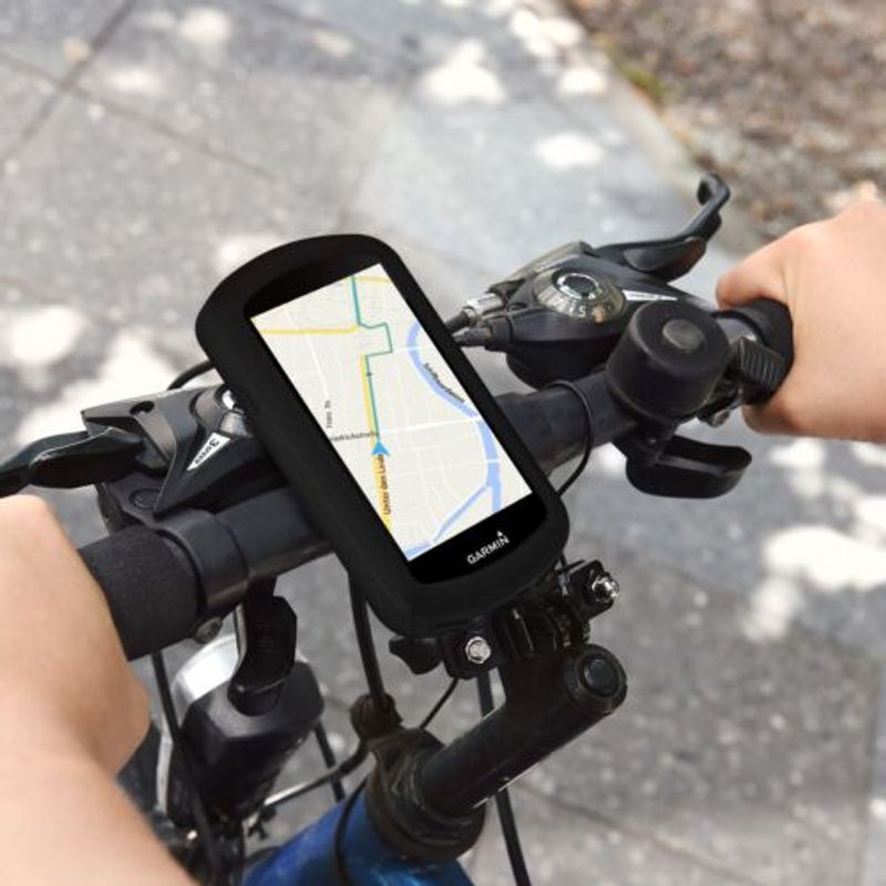 Sport si Outdoor - Ciclism - Accesorii pentru biciclete - Accesorii electrice si ciclocomputere - Husa de protectie pentru GPS Garmin Edge 1030/Edge 1030 Plus, Kwmobile, Negru, Silicon, 43314.01 - Infinity.ro