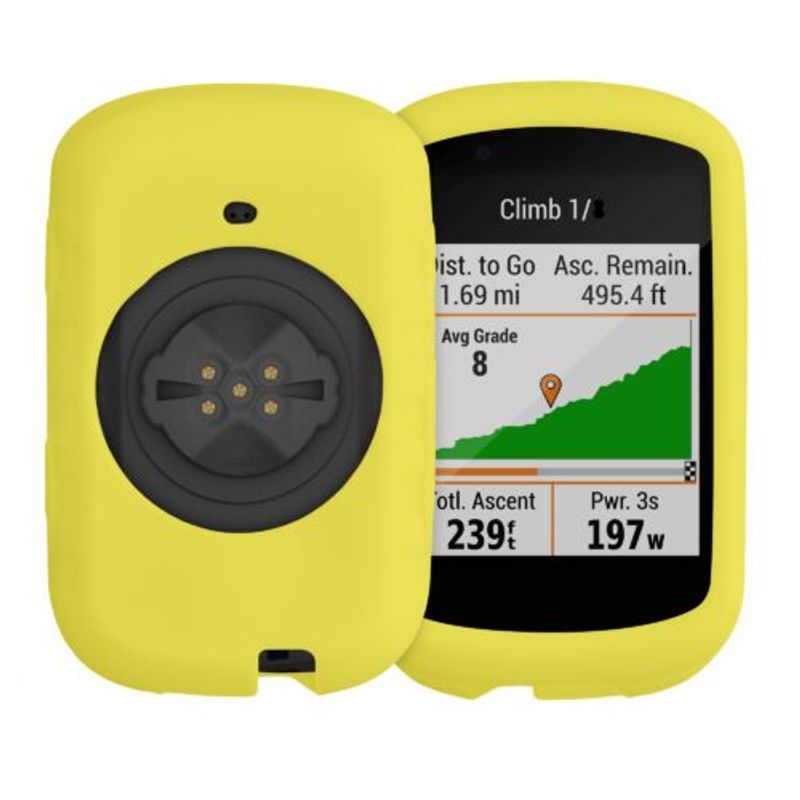Sport si Outdoor - Ciclism - Accesorii pentru biciclete - Accesorii electrice si ciclocomputere - Husa de protectie pentru GPS Garmin Edge 530, Kwmobile, Galben, Silicon, 49315.06 - Infinity.ro