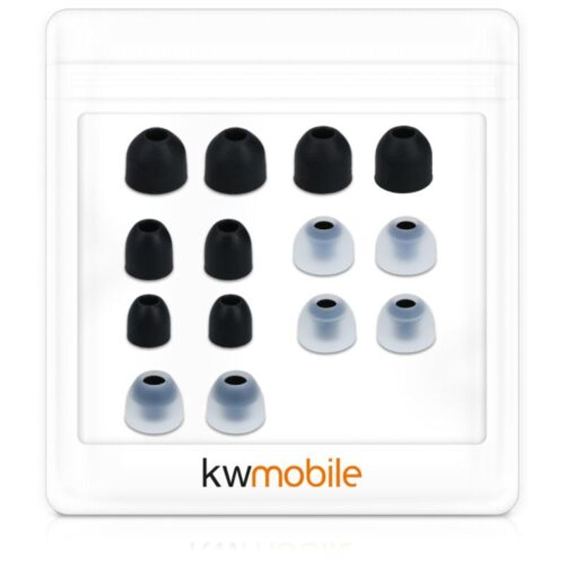 TV, Audio-Video si Foto - Portabile audio - Casti audio - Set 14 Varfuri de schimb pentru casti Sony WF-1000XM3/WF-1000XM4, Kwmobile, Negru/Transparent, Silicon, 50710.01 - Infinity.ro