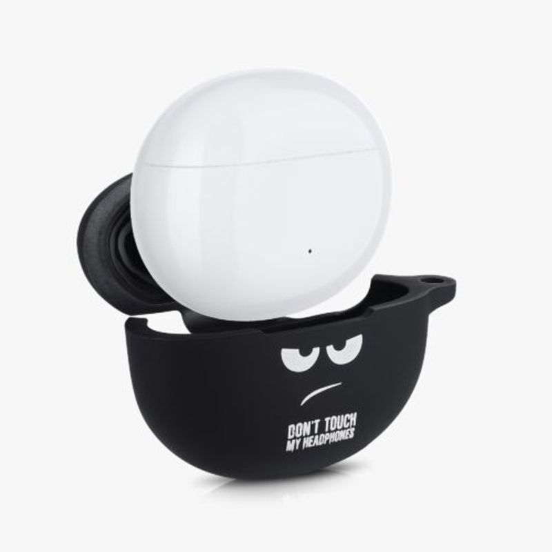 Laptop, Telefoane si Tablete - Telefoane mobile si accesorii - Accesorii Telefoane - Huse telefoane - Husa pentru casti Huawei FreeBuds 4i, Kwmobile, Negru/Alb, Silicon, 58153.01 - Infinity.ro