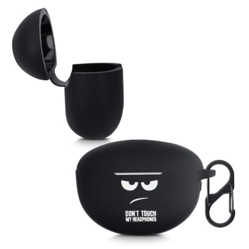 Laptop, Telefoane si Tablete - Telefoane mobile si accesorii - Accesorii Telefoane - Huse telefoane - Husa pentru casti Huawei FreeBuds 4i, Kwmobile, Negru/Alb, Silicon, 58153.01 - Infinity.ro