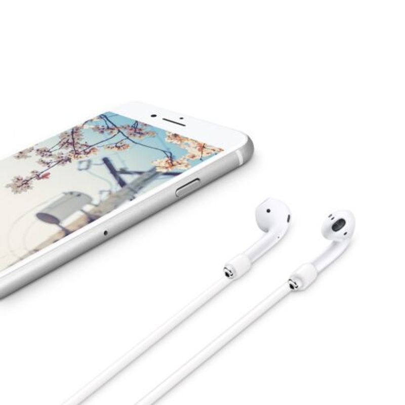 TV, Audio-Video si Foto - Portabile audio - Casti audio - Curea pentru casti Apple AirPods 3/AirPods 2/AirPods Pro, Kwmobile, Alb, Silicon, 41313.02 - Infinity.ro