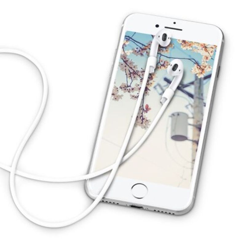 TV, Audio-Video si Foto - Portabile audio - Casti audio - Curea pentru casti Apple AirPods 3/AirPods 2/AirPods Pro, Kwmobile, Alb, Silicon, 41313.02 - Infinity.ro