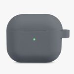 Laptop, Telefoane si Tablete - Telefoane mobile si accesorii - Accesorii Telefoane - Huse telefoane - Husa pentru casti Apple AirPods 3, Kwmobile, Gri, Silicon, 56655.22 - Infinity.ro