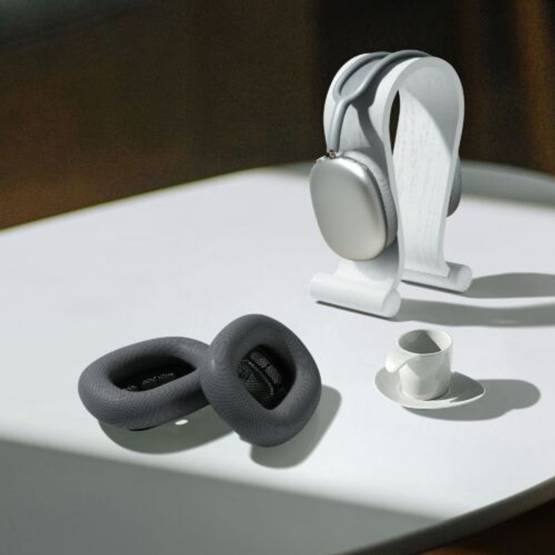TV, Audio-Video si Foto - Portabile audio - Casti audio - Set 2 Perne de urechi pentru casti Apple AirPods Max, Kwmobile, Gri, Piele ecologica, 55895.19 - Infinity.ro
