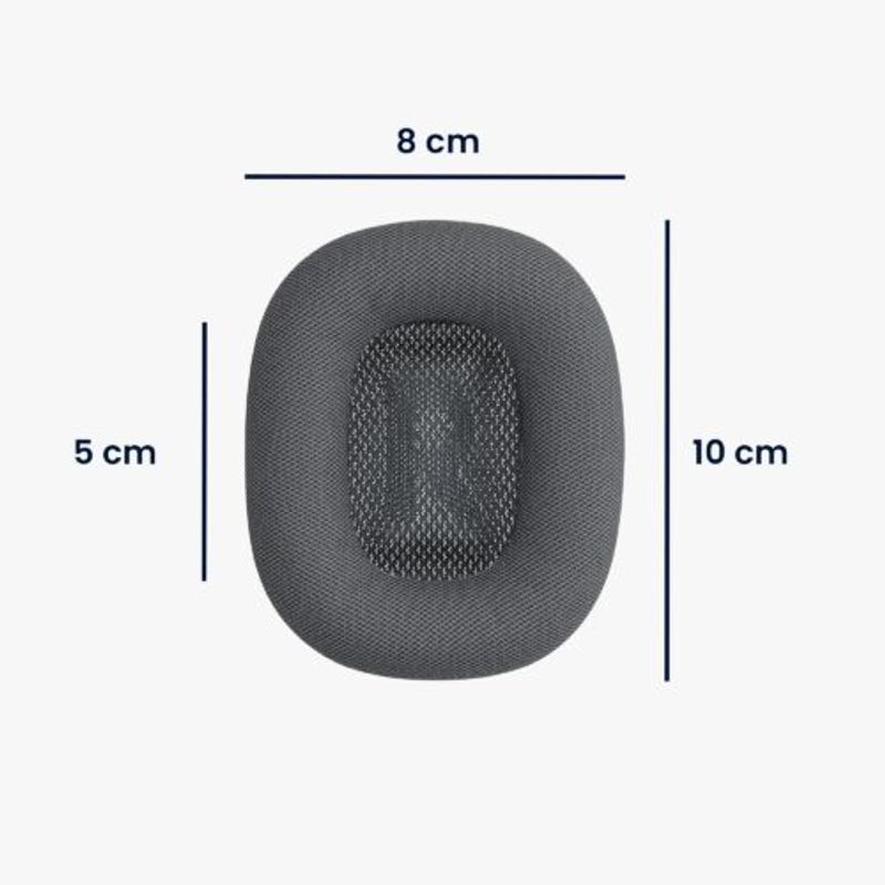 TV, Audio-Video si Foto - Portabile audio - Casti audio - Set 2 Perne de urechi pentru casti Apple AirPods Max, Kwmobile, Gri, Piele ecologica, 55895.19 - Infinity.ro