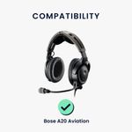 TV, Audio-Video si Foto - Portabile audio - Casti audio - Set 2 Perne de urechi pentru casti Bose A20 Aviation Headset, Kwmobile, Negru, Piele ecologica, 51557.01 - Infinity.ro