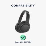 TV, Audio-Video si Foto - Portabile audio - Casti audio - Set 2 Perne de urechi pentru casti Sony WH-CH700N, Kwmobile, Gri, Piele ecologica, 48916.01 - Infinity.ro