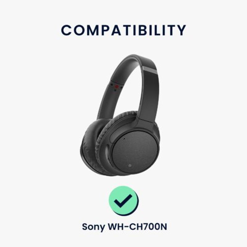 TV, Audio-Video si Foto - Portabile audio - Casti audio - Set 2 Perne de urechi pentru casti Sony WH-CH700N, Kwmobile, Gri, Piele ecologica, 48916.01 - Infinity.ro