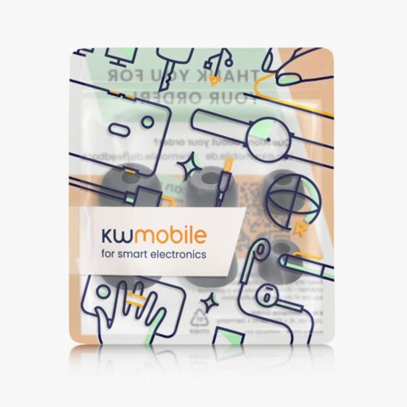 TV, Audio-Video si Foto - Portabile audio - Casti audio - Set 6 Varfuri de schimb pentru casti Jabra Elite 75t/Elite 65t/Active, Kwmobile, Negru, Silicon, 56868.01 - Infinity.ro