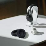 TV, Audio-Video si Foto - Portabile audio - Casti audio - Set 2 Perne de urechi pentru casti Sennheiser HD555/HD518/HD595, Kwmobile, Negru, Textil, 50666.01 - Infinity.ro