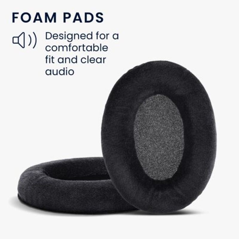 TV, Audio-Video si Foto - Portabile audio - Casti audio - Set 2 Perne de urechi pentru casti Sennheiser HD555/HD518/HD595, Kwmobile, Negru, Textil, 50666.01 - Infinity.ro