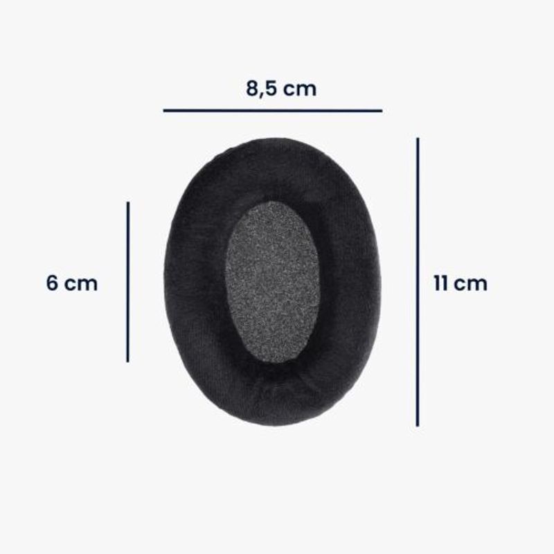 TV, Audio-Video si Foto - Portabile audio - Casti audio - Set 2 Perne de urechi pentru casti Sennheiser HD555/HD518/HD595, Kwmobile, Negru, Textil, 50666.01 - Infinity.ro