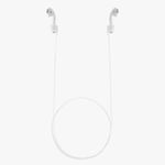TV, Audio-Video si Foto - Portabile audio - Casti audio - Curea pentru casti Apple AirPods 3/AirPods 2/AirPods Pro, Kwmobile, Alb, Silicon, 56992.02 - Infinity.ro